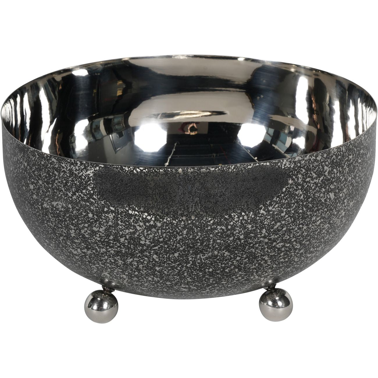Dusky Finish Black Chrome Round Bowl Medium